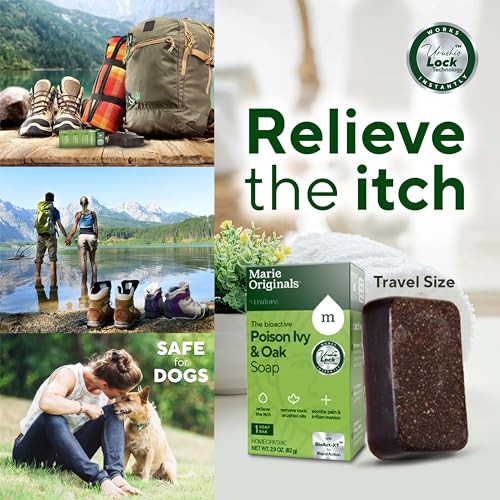 Marie Originals Poison Ivy Soap Bar - Relieves Itching, All Natural Ingredients - 2.9oz