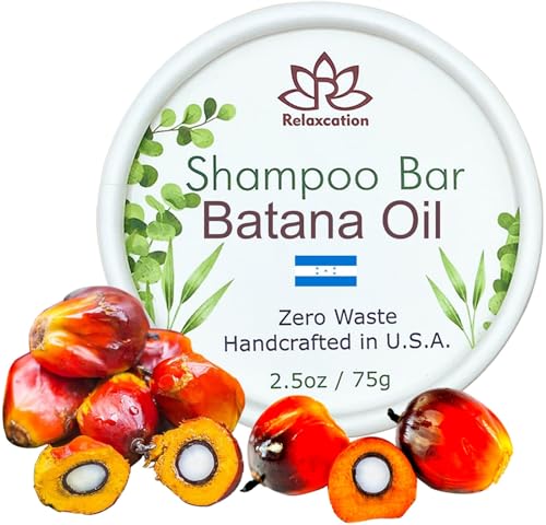 Relaxcation Batana Oil Shampoo Bar - Promotes Hair Growth, Hydrates & Strengthens - Travel Size