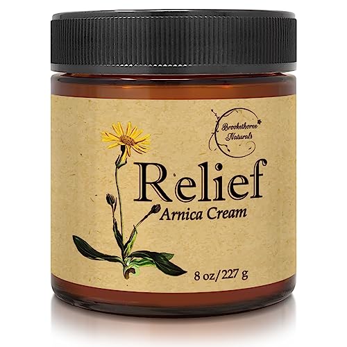 Brookethorne Naturals Relief Arnica Massage Lotion - Natural Pain Relief with Essential Oils - 8oz