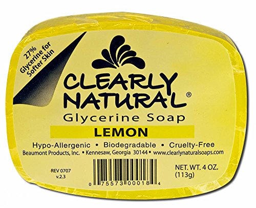 Clearly Natural Glycerine Bar Soap - Gentle Clean, No Preservatives - Lemon, 4oz
