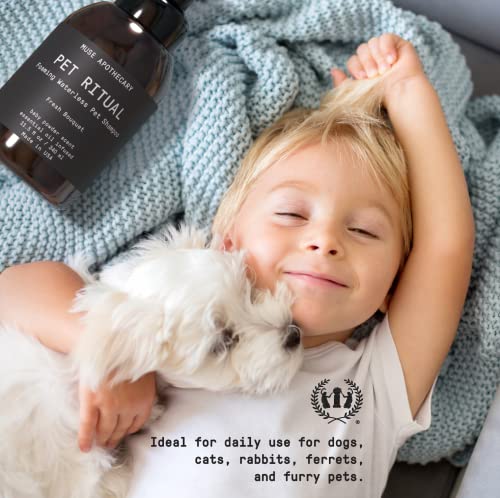 Muse Apothecary Dog Shampoo - Deep Cleansing Foam, Essential Oils & Oatmeal + Mango - 11.5oz