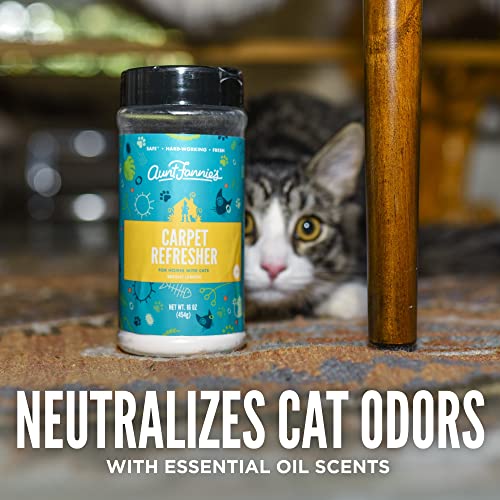 Aunt Fannie's Carpet Freshener - Odor Neutralizing with Natural Ingredients, Bright Lemon - 16oz