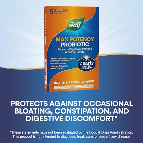Nature's Way Probiotic Pearls - Supports Digestive, Immune & Colon Health - 30 Softgels