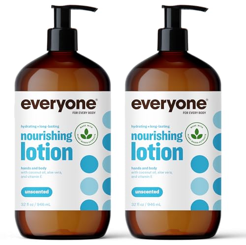 Everyone Nourishing Body Lotion - Ultra-Gentle, EWG Verified, Plant-Based - 32oz (Pack of 2)