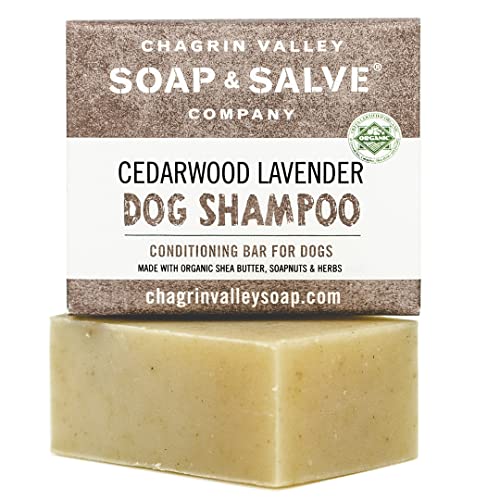 Chagrin Valley Dog Shampoo Bar - Nourishing for Dry Skin, Cedarwood Lavender - 3.8oz