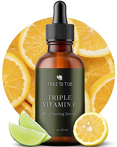 Tree To Tub Illuminating Vitamin C Serum - Hydrating & Antioxidant for Sensitive Skin - 1oz