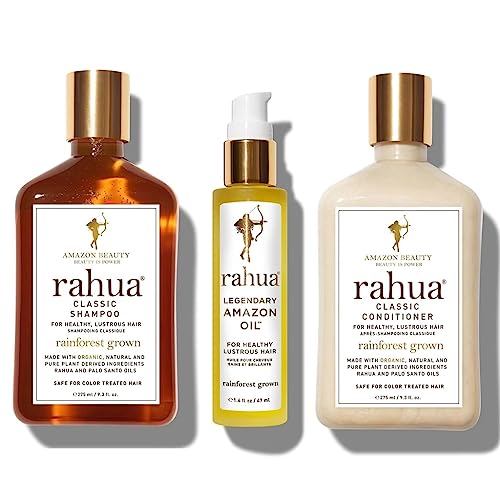 Rahua Hair Care Set - Nourishing Shampoo, Conditioner & Amazon Oil for Healthy Hair - 12oz