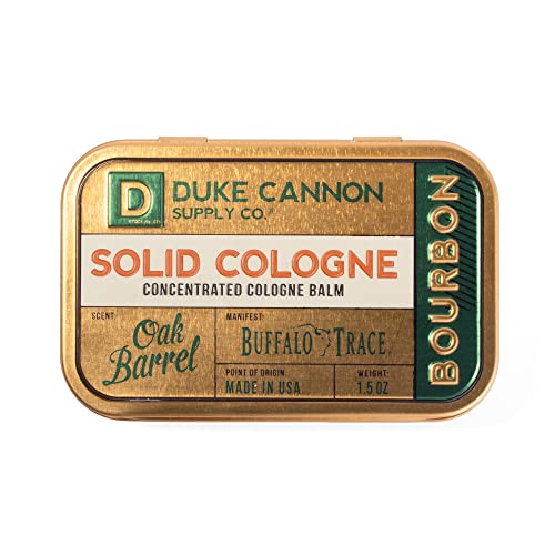 Duke Cannon Men's Solid Cologne - Woody Oak Barrel Scent, Natural Ingredients - 1.5 oz