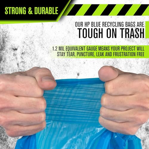 BioBag Compostable Liners - Certified ASTM D6400, Durable & Plant-Based - 48 Gallon, 80 Count