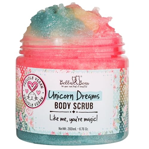 Bella and Bear Body Scrub - Exfoliating Pineapple & Papaya Scent, Vegan & Cruelty-Free - 10oz