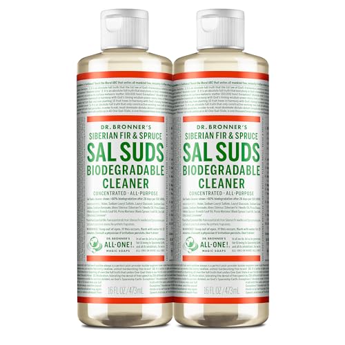 Dr. Bronner's Sal Suds All-Purpose Cleaner - Powerful Pine Cleaner, Biodegradable - 16oz, 2-Pack