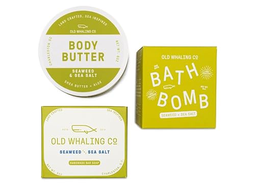 Old Whaling Co Bath and Body Set - Gentle Ingredients, Beachy Fragrance - 3-Piece Set