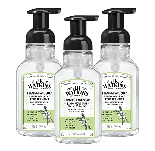 J.R. Watkins Foaming Hand Soap - Nourishing Moisture, Neroli & Thyme Scent - 9 fl oz, 3 Pack