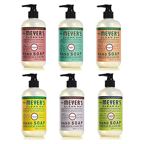 MRS. MEYER'S CLEAN DAY Hand Soap Set - Essential Oil Enriched, Paraben-Free, 6 Scents - 12.5oz