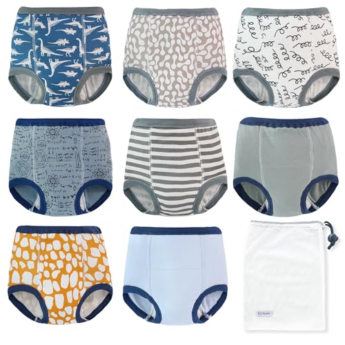 EZ Moms Reusable Training Underwear - Ultra Absorbent, Soft Cotton, 8 Fun Prints - Boys 3T