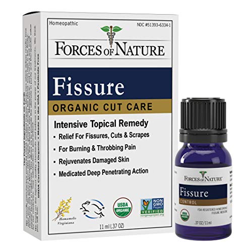 Forces of Nature Fissure Control - Relieves Discomfort, Organic Ingredients - 0.37 Fl Oz