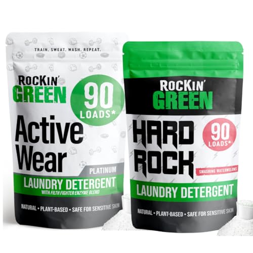Rockin' Green Laundry Detergent - Gentle on Baby's Skin, Non-Toxic & Biodegradable - 90 Loads