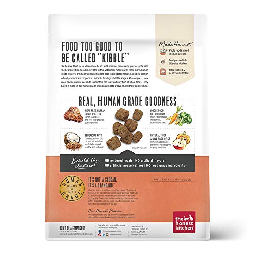 The Honest Kitchen Human Grade Beef Dry Dog Food - Complete Nutrition, 5 lb Bag