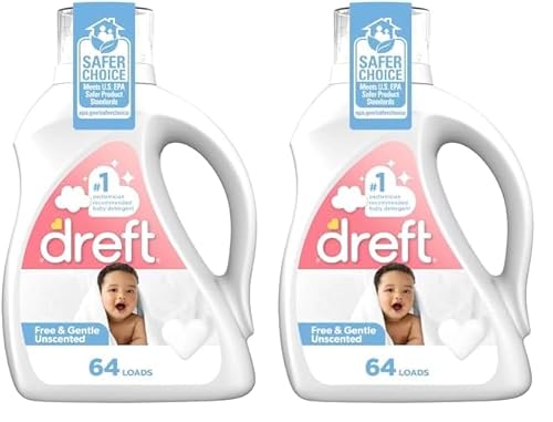Dreft Liquid Laundry Detergent - Hypoallergenic, Unscented for Sensitive Skin - 92 fl oz, 64 Loads