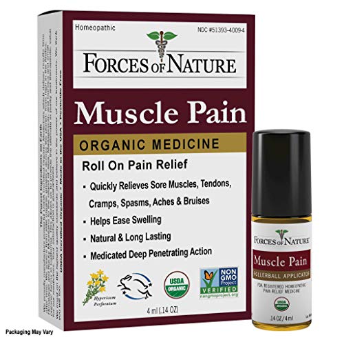 Forces of Nature Muscle Balm - Fast-Acting Pain Relief, Organic Ingredients - 4ml