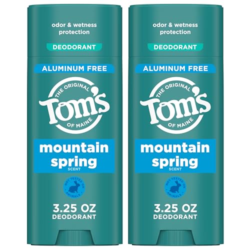 Tom's of Maine Natural Deodorant - Aluminum-Free, Moisture-Locking, Vegan - 3.25 oz, 2-Pack