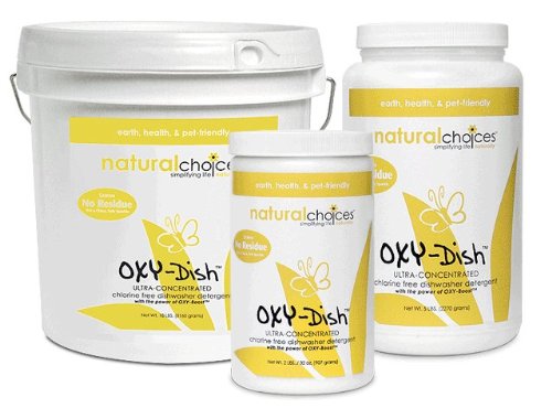 Natural Choices Oxy-Dish Dishwasher Detergent - Tough on Grease, Plant-Derived, 16oz