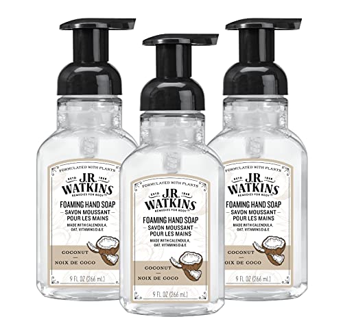 J.R. Watkins Foaming Hand Soap - Moisturizing Grapefruit Scent, Alcohol-Free, 9 fl oz, 3 Pack