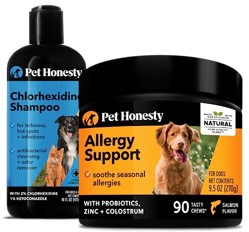 PetHonesty Chlorhexidine Pet Shampoo - Itch Relief, Skin Support, Cucumber Melon Scent - 16oz