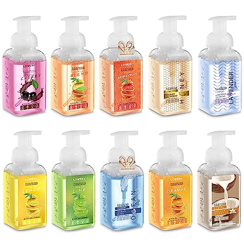 Lovery Foaming Hand Soap - Moisturizing Aloe Vera, 10 Luxurious Scents, Alcohol-Free - 10 Pack