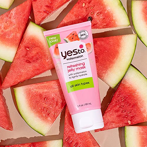 Yes To Watermelon Face Mask - Hydrating Gel with Antioxidants, 95% Natural - 3 Fl Oz
