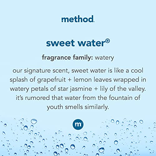 Method Foaming Hand Soap - Plant-Based Cleanser, Biodegradable, Sweet Water Scent - 10oz (3-Pack)