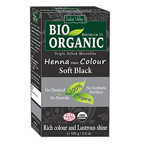 Indus Valley Bio Organic Hair Dye - 100% Gray Coverage, Vegan & Certified Organic - 100gm