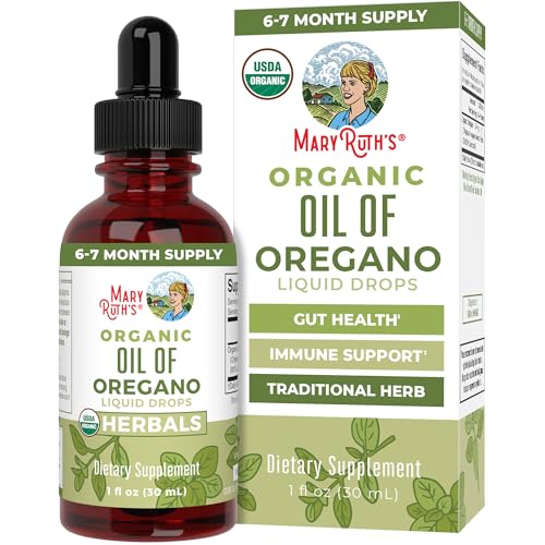MaryRuth Organics Oregano Oil Drops - Immune Support & Digestive Health, Vegan - 1 Fl Oz