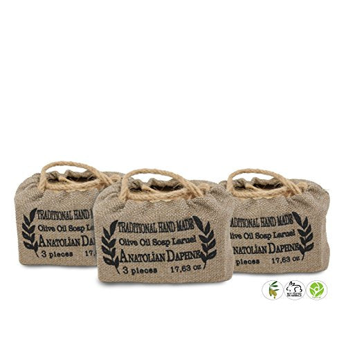 Olive Oil Soap Bar - Nourishes Sensitive Skin & Hair, All Natural, Vegan - 9 Bars