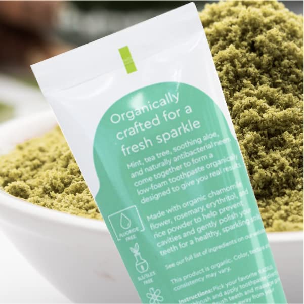 RADIUS Organic Toothpaste - Promotes Gum Health, Natural Mint Aloe Neem Flavor - 0.8oz, Pack of 3