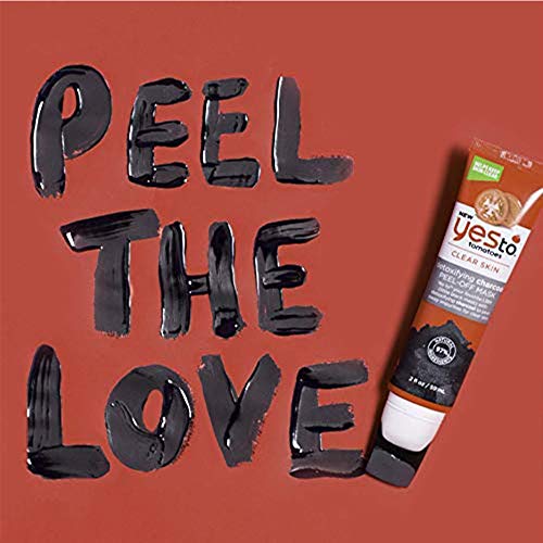 Yes To Tomatoes Charcoal Peel Off Face Mask - Detoxifies Skin, 97% Natural Ingredients - 2 Fl.Oz