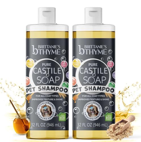 Brittanie's Natural Pet Shampoo - Soothes Itchy Skin, Moisturizes & PH Balanced - 32oz 2 Pack