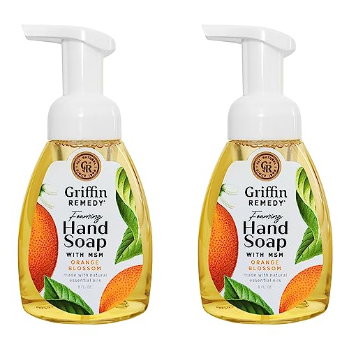 Griffin Remedy Foaming Hand Soap - Moisturizing with Organic MSM, Vegan & Paraben-Free - 8oz, 2 Pack