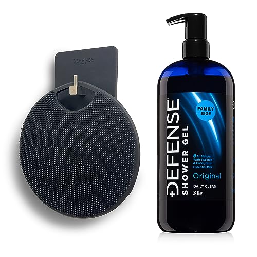 Defense Soap Body Wash & Shower Set - Deep Cleansing, Natural Tea Tree & Eucalyptus - 32oz
