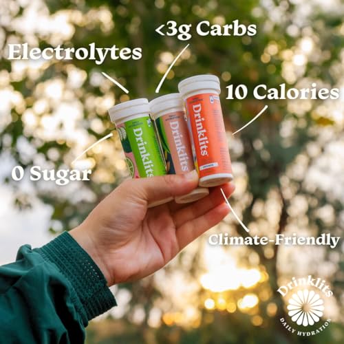 Drinklits Electrolyte Powder - Sugar-Free Hydration, Essential Vitamins - 60 Servings