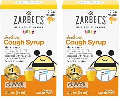 Zarbee's Baby Cough Syrup - Soothes Coughs Naturally, Pediatrician Approved - 2 Fl Oz (Pack of 2)