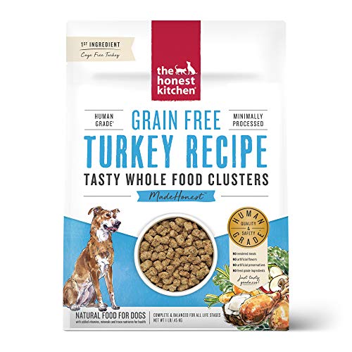 The Honest Kitchen Grain Free Turkey Dog Food - Human Grade, Premium Nutrition - 1 lb Pouch