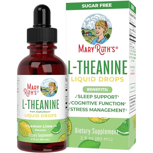 MaryRuth Organics L-Theanine Drops - Mood & Focus Support, Vegan & Non-GMO - 30 Servings