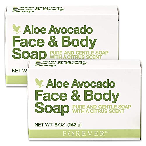 Forever Living Aloe Avocado Body Soap - Gentle Cleansing, Nutrient-Rich, Citrus Scent - Pack of 2