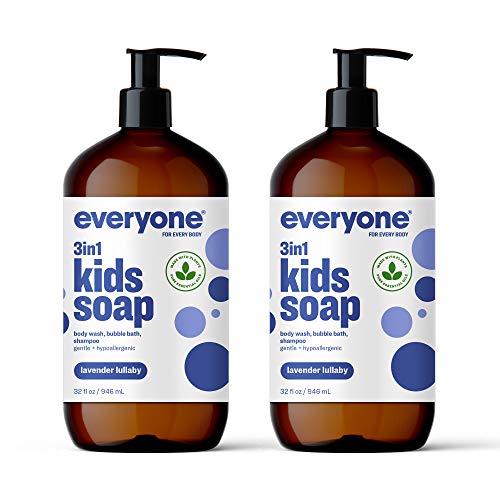 Everyone 3-in-1 Kids Soap - Nourishing Lavender Scent, Organic Coconut & Aloe, 32oz Pack of 2