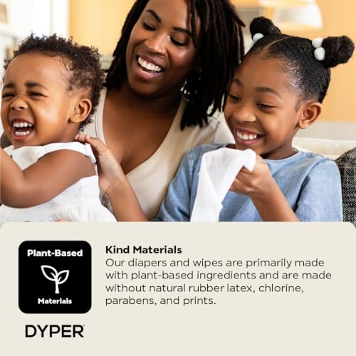 DYPER Bamboo Baby Diapers & Wipes Bundle - Soft, Absorbent, Hypoallergenic - 144 Diapers, 720 Wipes