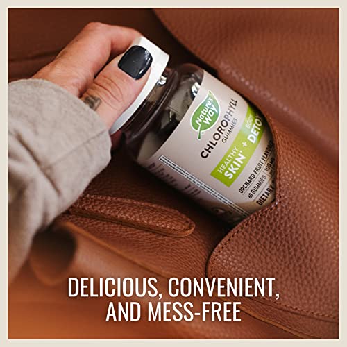 Nature's Way Chlorophyll Gummies - Supports Detox & Healthy Skin, Orchard Fruit Flavor - 60ct