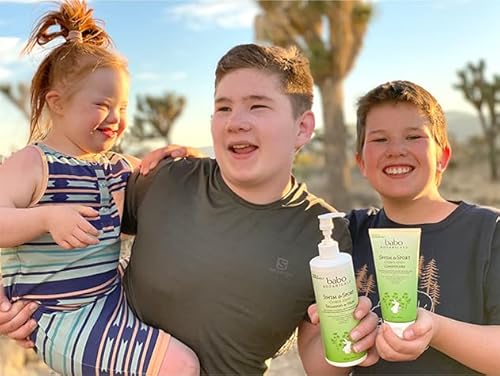 Babo Botanicals Swim & Sport Shampoo & Body Wash - Hydrating, Plant-Based Formula - 16 Fl Oz