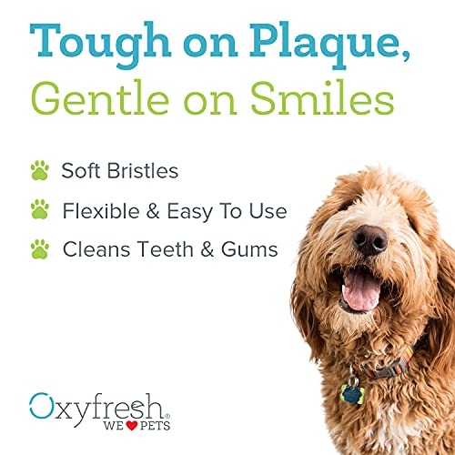 Oxyfresh Premium Dog Toothbrush - Gentle Plaque & Tartar Removal, 6 Soft Finger Brushes