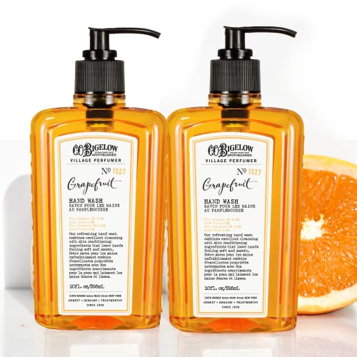 C.O. Bigelow Hand Soap - Moisturizing Grapefruit with Aloe Vera, Paraben-Free - 10 fl oz, 2 Pack
